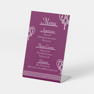 Celtic Weave Hearts in Wine Pedestal Sign