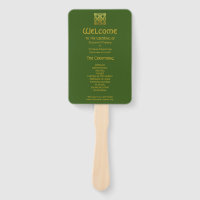 Celtic Wedding Faux Gold |Green Ceremony Program