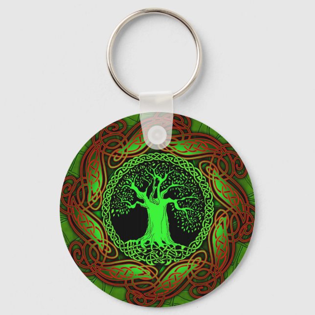 Celtic Wisdom Tree II Key Ring (Front)