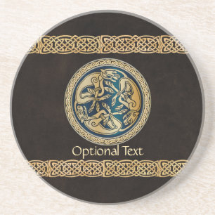 Celtic Wolf Knotwork Triad Coaster
