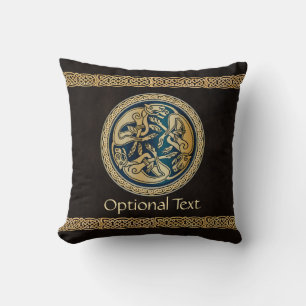 Celtic Wolf Knotwork Triad Cushion