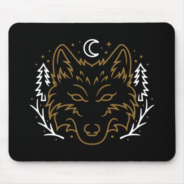 Celtic Wolf Mouse Pad (Front)