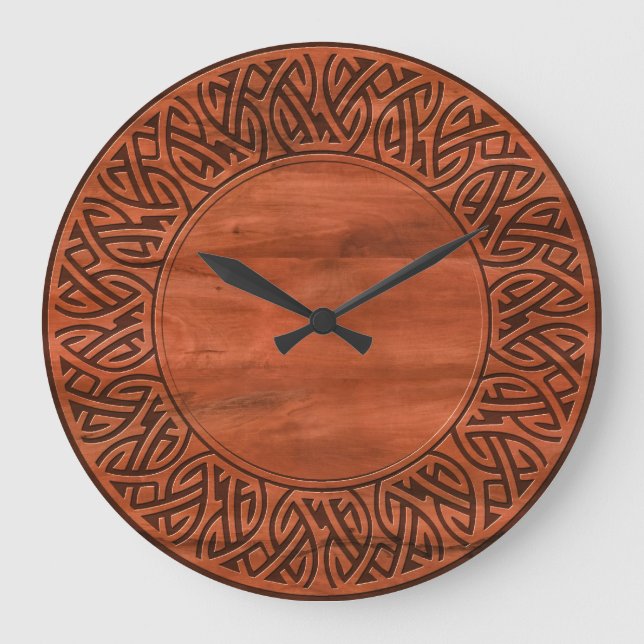 Celtic Wood Large Clock (Front)