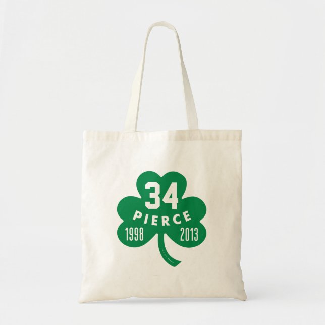 Celtics - Pierce 34 Retired Number Clover (Green)  Tote Bag (Front)