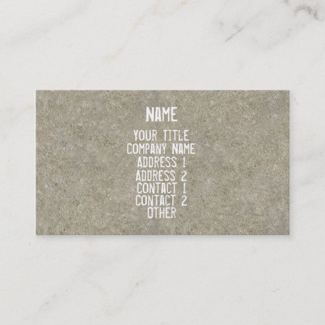 Cement Business Card (Front)