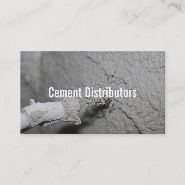 Cement Distributors Mixer Construction Worker Business Card (Front)