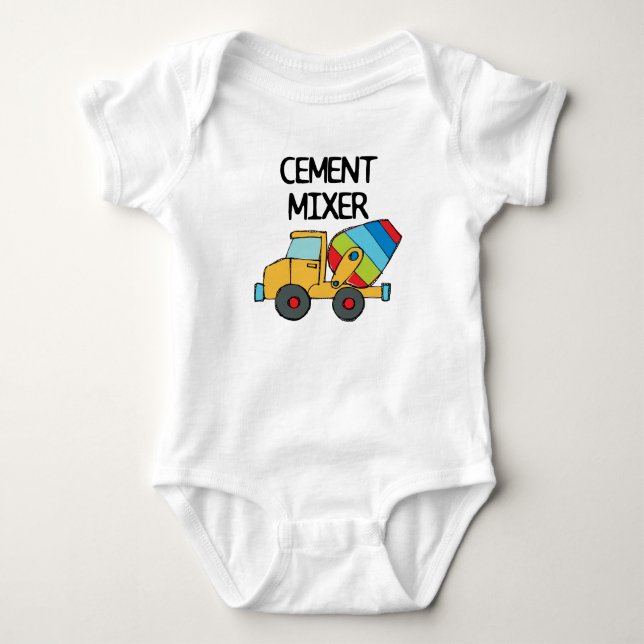 Cement Mixer Baby Bodysuit (Front)