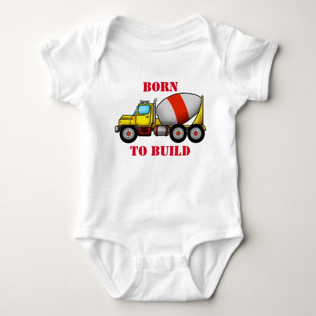 Cement Mixer Baby Jersey Bodysuit (Front)
