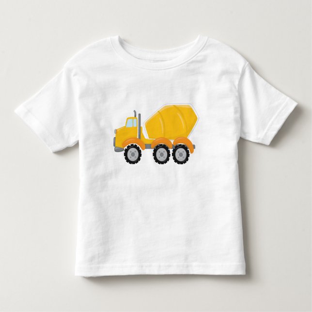 Cement Mixer construction toddler kids t-shirt (Front)