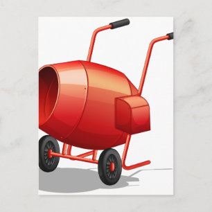 Cement mixer postcard