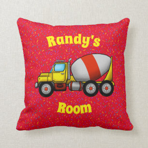 Cement Mixer Square Throw Pillow