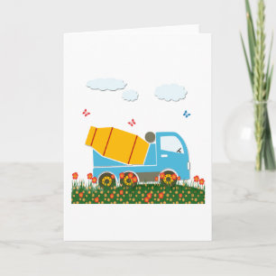 Cement mixer truck card
