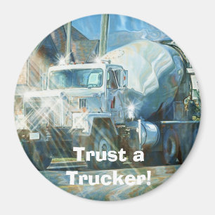 CEMENT TRUCK BIG RIG TRUCKERS Gifts Magnet