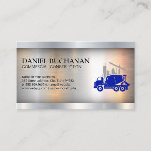 Cement Truck Construction Site Builder Business Card