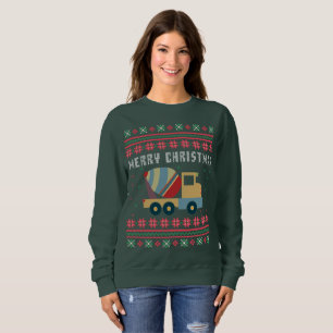 Cement Truck Ugly Christmas Sweater