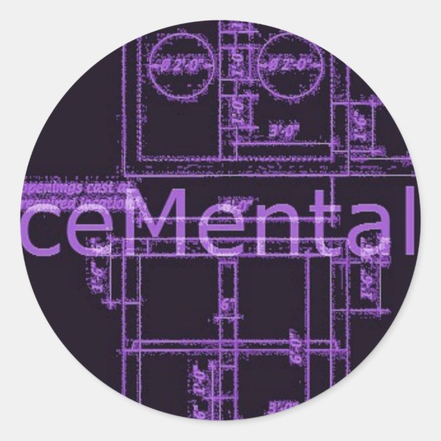 ceMental stick Classic Round Sticker (Front)