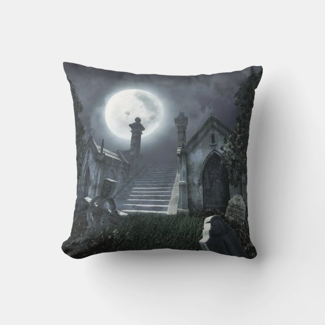 Cemetery at Night Cushion (Front)