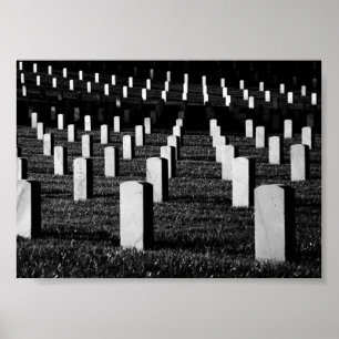 Cemetery Headstones Poster