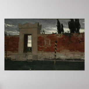 Cemetery in Venice, sketch (1876) Wladyslaw Czacho Poster