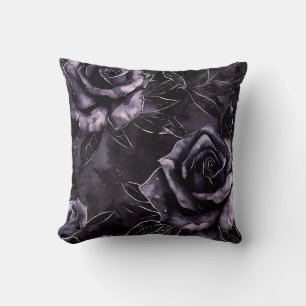 Cemetery Roses Gothic Valentine Cushion