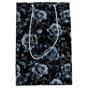 Cemetery Roses Gothic Valentine Medium Gift Bag