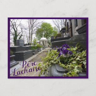 Cemetery View with text Postcard