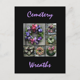 Cemetery wreaths post card