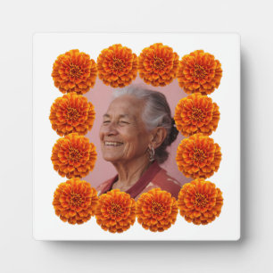 Cempasúchil Ofrenda Altar Foto Personalizada Plaque