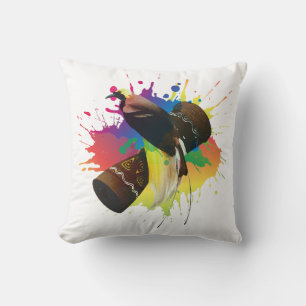 Cendrawasih The Bird Of Paradise Colourful  Cushion