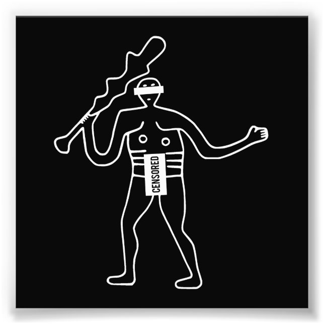 Censored Cerne Abbas Giant Photo Print (Front)