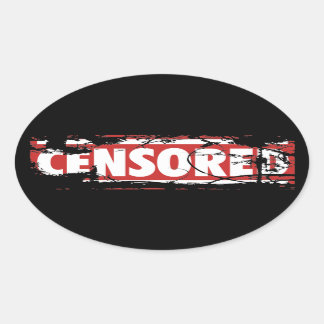 Censored Oval Sticker