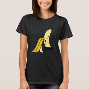 Censored  Yellow  Banana Print Fruits T-Shirt