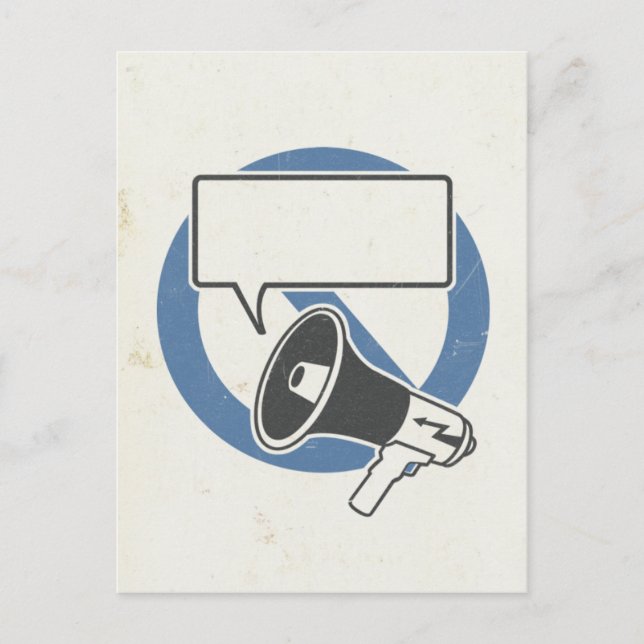 Censorship blue postcard (Front)