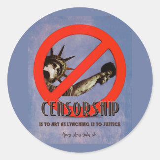 Censorship Classic Round Sticker