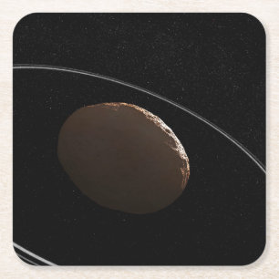 Centaur 1099 Chariklo And Its Rings. Square Paper Coaster