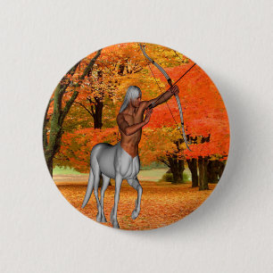 Centaur 6 Cm Round Badge