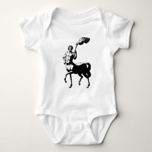 Centaur holding torch baby bodysuit