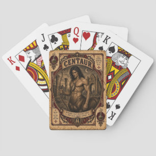 Centaur, Vintage Circus Monsters Playing Cards