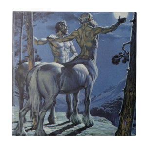 Centaurs (colour litho) tile