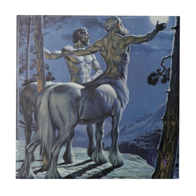 Centaurs (colour litho) tile (Front)