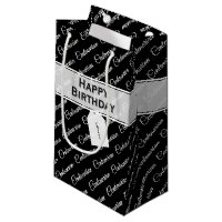 Centenarian Typography Pattern Black/White Name