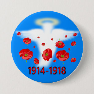 Centenary of End of First World War 7.5 Cm Round Badge