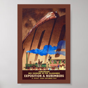 Centenary of the German Railways Vintage Poster 19
