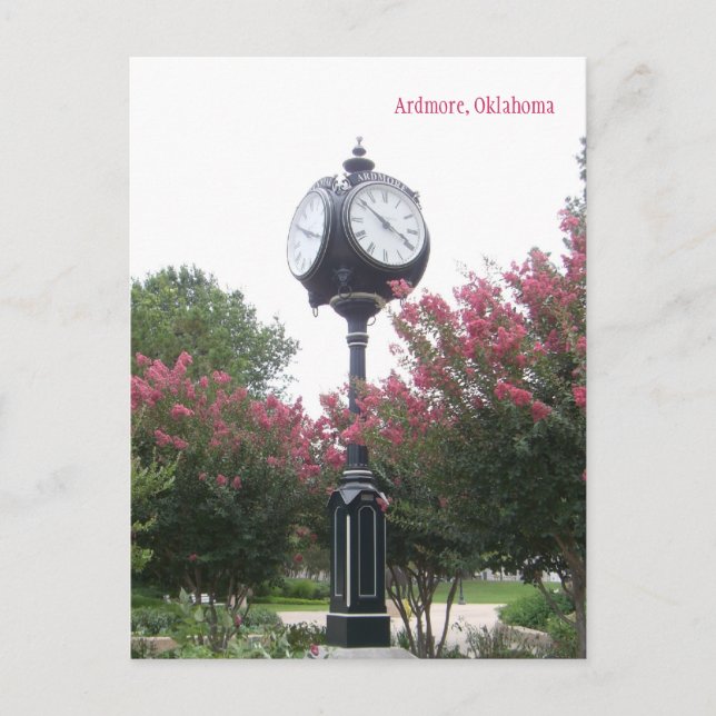 Centennial Clock in Ardmore, Oklahoma Postcard (Front)