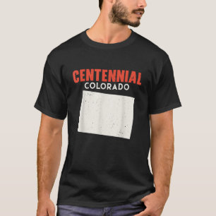 Centennial Colorado USA State America Travel Colou T-Shirt