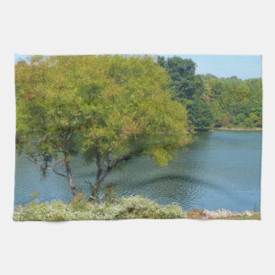 Centennial Lake in Ellicott City Maryland Tea Towel
