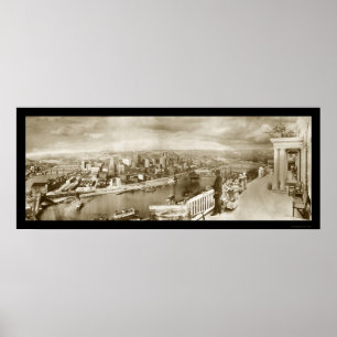Centennial Pittsburgh Photo 1909 Poster
