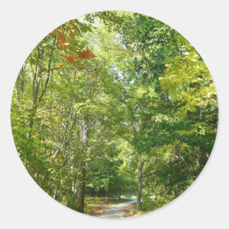Centennial Wooded Path I Ellicott City Nature Classic Round Sticker