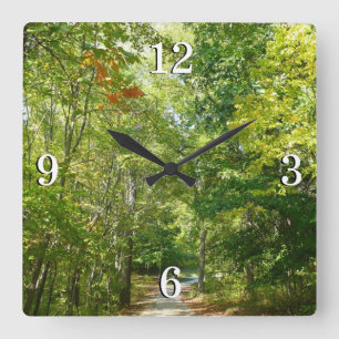 Centennial Wooded Path I Ellicott City Nature Square Wall Clock