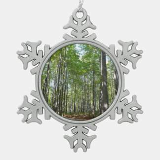 Centennial Wooded Path II Ellicott City Maryland Snowflake Pewter Christmas Ornament